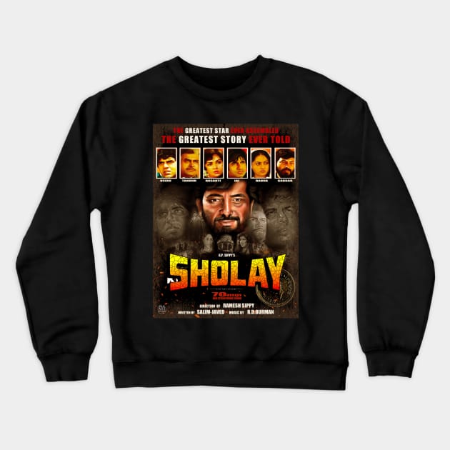 Sholay Gabbar Singh Crewneck Sweatshirt by SAN ART STUDIO 